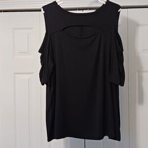 #345 3/$18 - Lane Bryant Black Short Sleeve Top Size18/20